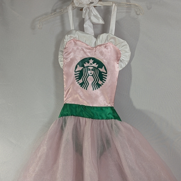 New child starbucks tutu apron with headband Halloween costume 2 piece - Picture 10 of 12